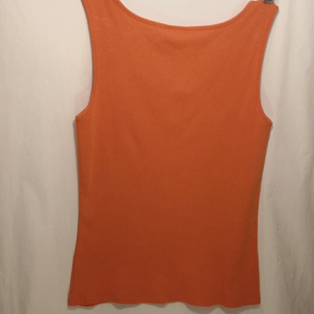 J JILL STRETCH TANK TOP ORANGE SIZE SMALL - Picture 4 of 6